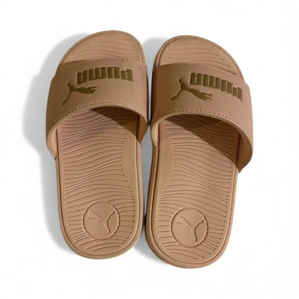Girl pink puma slippers size 12C